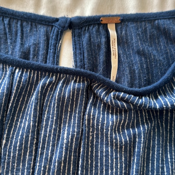 FREE PEOPLE embroidered mixed media top - Picture 3 of 4